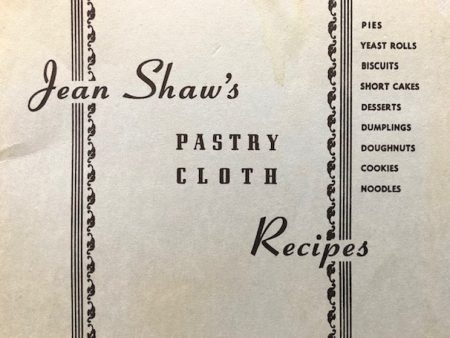 (Pastry) Jean Shaw. Jean Shaw s Pastry Cloth Recipes. Online now