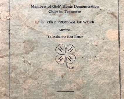 Hand Book for Members of Girls  Home Demonstration Clubs in Tennessee Online