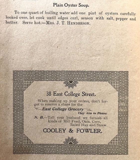 The Oberlin Common-Sense Cook Book compiled by the Ladies and their Friends of the First Methodist Episcopal Church. For Discount