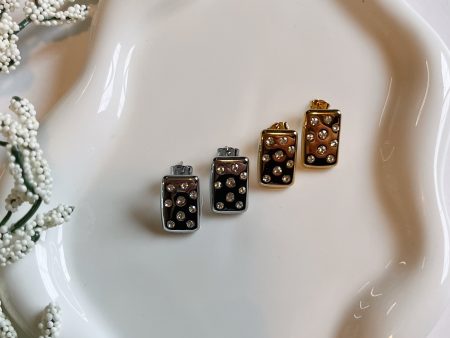 Vintage style cz stainless steel studs Hot on Sale