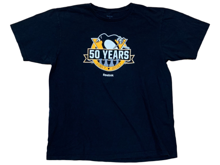 Vintage Pittsburgh Penguins Tee (50th Anniversary) - Extra Large Sale