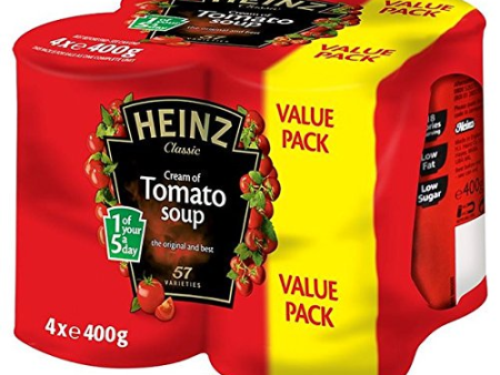 Heinz Soup Cream of Tomato (Product Of The U.K.) (4x6 - 400 ml   (6 packs of 4)) (jit) Online Sale