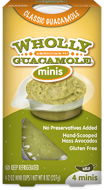 Wholly Guacamole Classic Minis 4Pk (Gluten Free, Kosher, Vegan) (8-227 g) (jit) For Sale