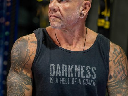 Darkness is a HELL of a Coach - Men’s Muscle Tank Online now