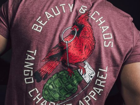 Beauty and Chaos 2.0  - Maroon Tee For Discount