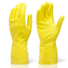 Yellow Rubber Latex  Medium Gloves  (12 per Pack) (jit) Discount