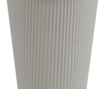 Pronto 12oz White Hot Ripple Paper Cup (500 Per Case) (jit) For Sale