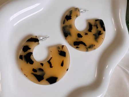 Groovy thick cheetah hoops Online now