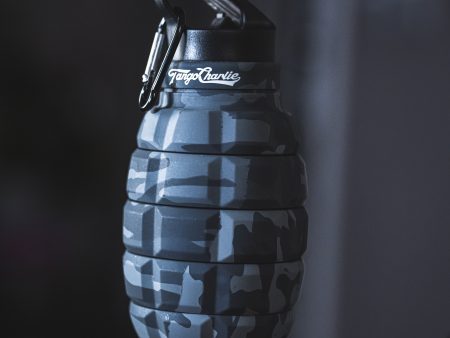 Humble + Hydrated 20oz Black Camo Water Bottle Online now