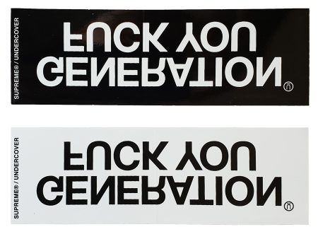 Supreme Undercover Generation Fuck You Stickers Fashion