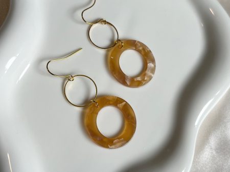 Agate colored circle drops For Cheap