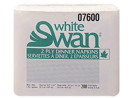 White Swan White 2 ply Dinner Napkin (2400 Napkins) (jit) on Sale