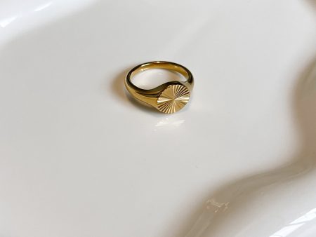 Sun 18k gold plated ring on Sale