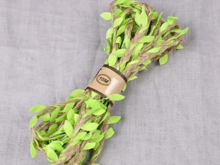 Leaf rope natural hessian jute tein rope burlap ribbon Fashion