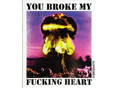 Supreme You Broke My Heart Sticker Online Sale