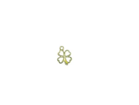 Gold four leaf clover charm Discount