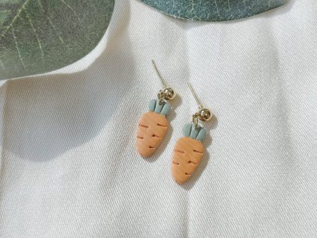 Carrot clay dangles Online Sale