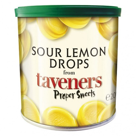 Taveners Sour Lemon Drops Travel Tin (Product Of The U.K.) (12-200 g) (jit) For Discount