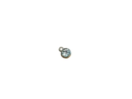 Gold and Clear gemstome charm Online Hot Sale