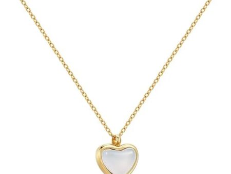 White heart dainty Valentine s necklace Online Hot Sale