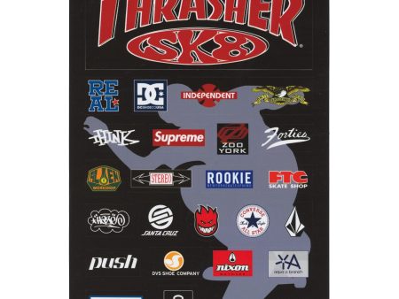 Supreme Thrasher SK8 Sticker Sheet Supply