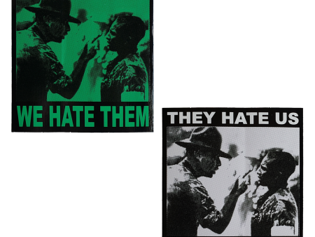 Supreme They Hate Us We Hate Them Stickers on Sale