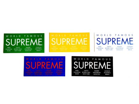 Supreme World Famous International Stickers Online now