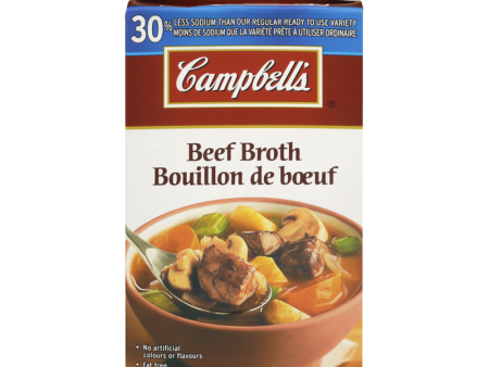 Campbell s Broth Beef 25% Less Sodium (12-900 mL) (jit) Online Hot Sale