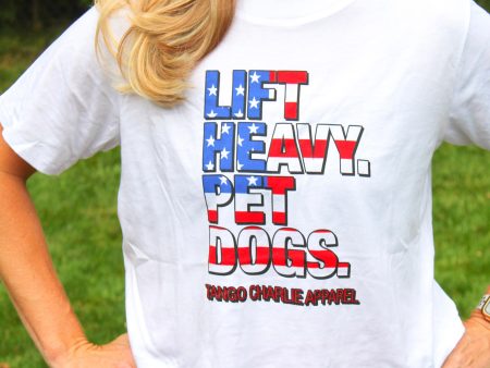 Lift Heavy. Pet Dogs. - ‘Murica Edition Cropped Tee Online Sale