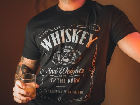 Whiskey  Feel the Burn  - tee Hot on Sale