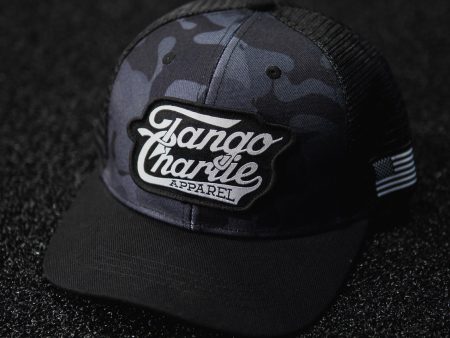 Tango Charlie Black Camo Snapback Hat Fashion