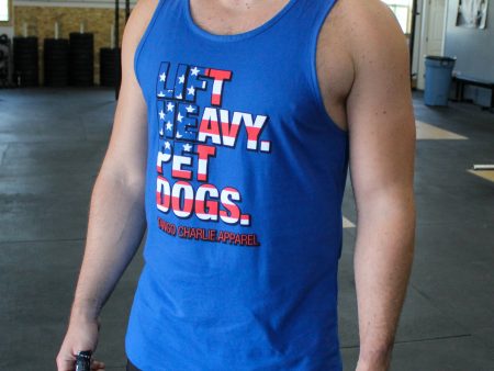 Lift Heavy. Pet Dogs. - Stars & Stripes Tank Sale