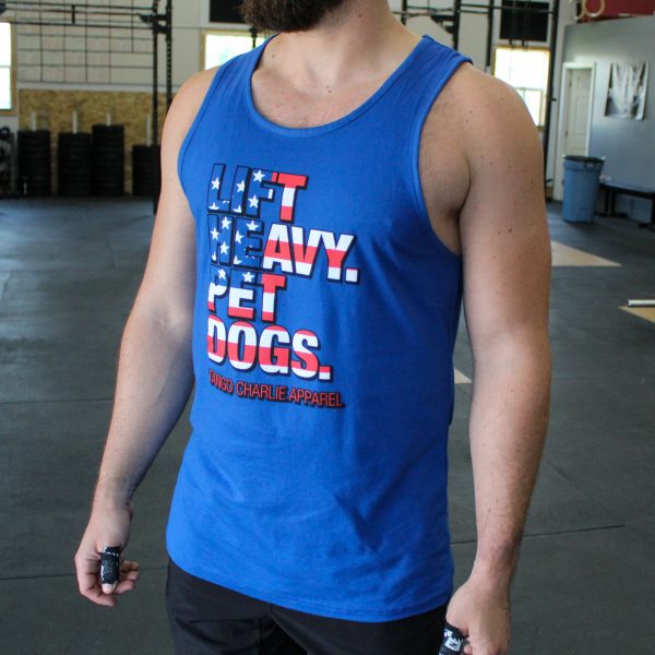 Lift Heavy. Pet Dogs. - Stars & Stripes Tank Sale