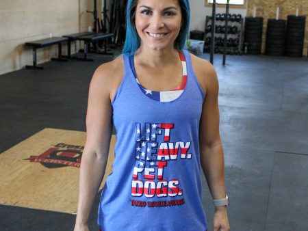 Lift Heavy. Pet Dogs. - Stars & Stripes Women s Tank For Discount