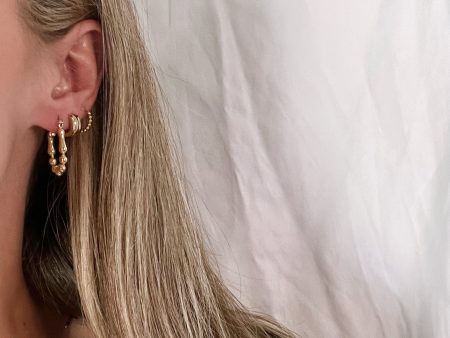 Groovy 18k gold plated hoops Online Sale