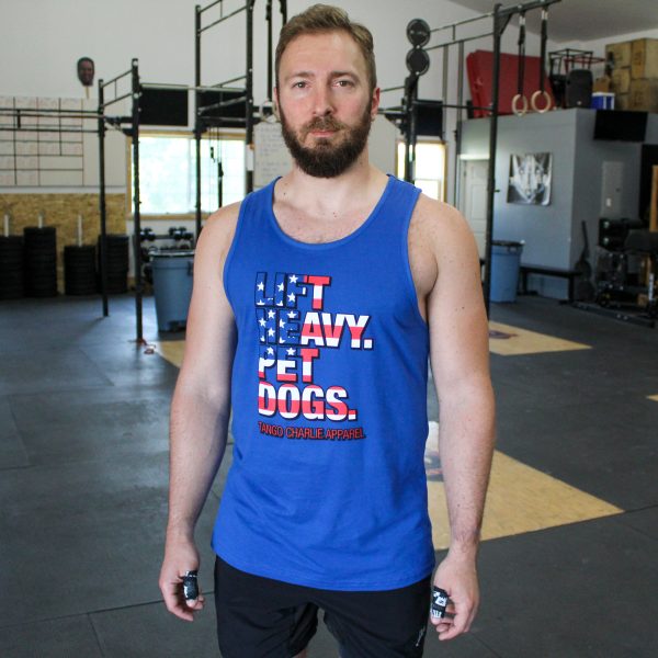 Lift Heavy. Pet Dogs. - Stars & Stripes Tank Sale