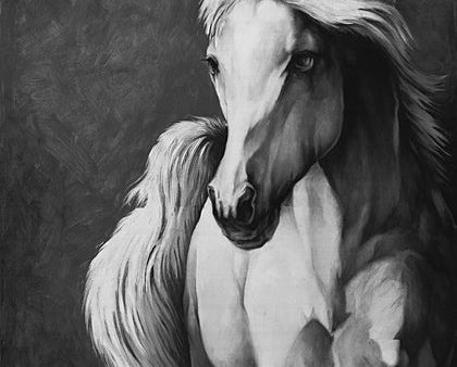 WL183 - White Horse  - 12x18 Online