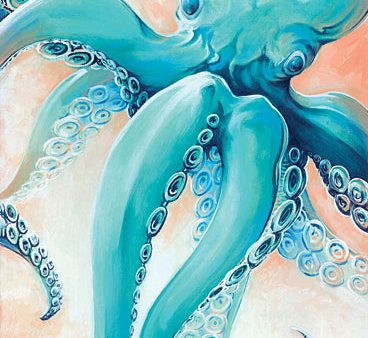 CC174 - Aquamarine Octopus - 12x18 For Sale