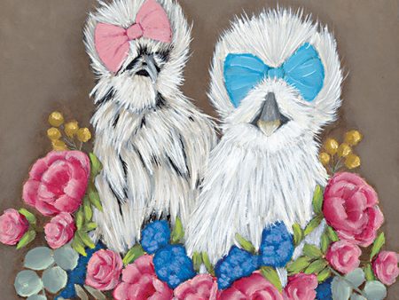 AJ152 - Silkie Chickens - 12x12 Hot on Sale